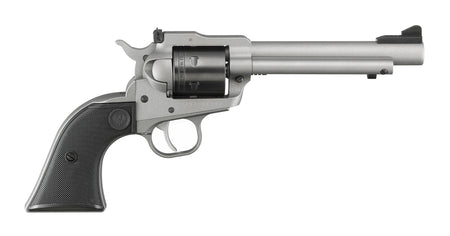 Ruger 2033 Super Wrangler 22 LR/22 WMR 6 Shot 5.50" Silver Cerakote Steel Barrel & Frame, Black Cylinder, Black Checkered Polymer Grip, Transfer Bar Safety, Exposed Hammer