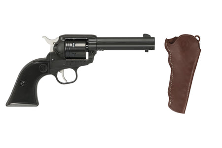 WRANGLER 22LR BLK 4.6" W/HOLST 2064 | BROWN HOLSTER