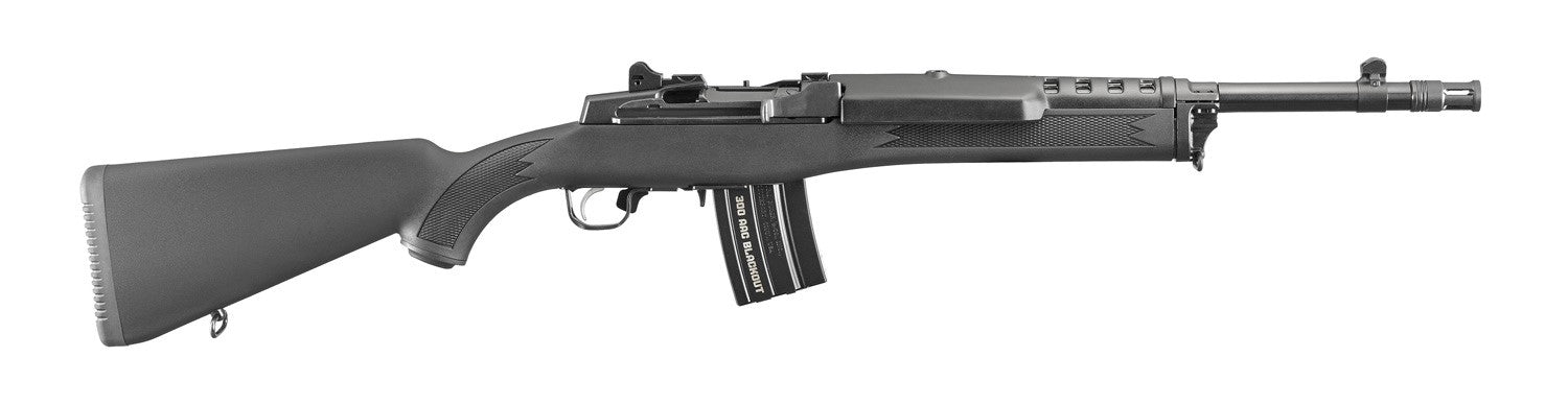 Ruger 5864 Mini-14 Tactical 300 Blackout 20+1 16.12" Blued Threaded Barrel, Blued Drilled & Tapped Steel Receiver, Black Synthetic Fixed Stock, Right Hand