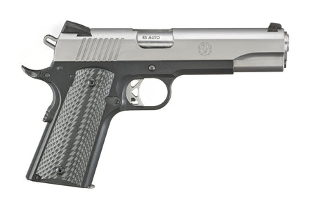 Ruger 6792 SR1911 Full Size 45 ACP 8+1 5" Stainless Steel Barrel, Matte Stainless Serrated Slide, Satin Aluminum Frame w/Beavertail Black Anodized Aluminum Grips Right Hand