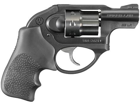 Ruger 5410 LCR Small Frame 22 LR 8rd 1.87" Matte Black Aluminum Frame, Black PVD Cylinder, Hogue Tamer Monogrip Grip, Concealed Hammer
