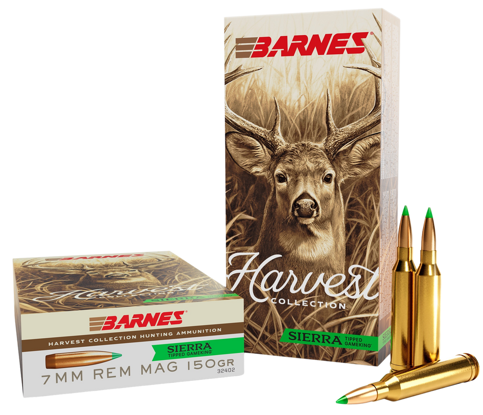 Barnes Bullets 32402 Harvest 7mmRemMag 150gr Sierra Tipped GameKing 20 Per Box/10 Case