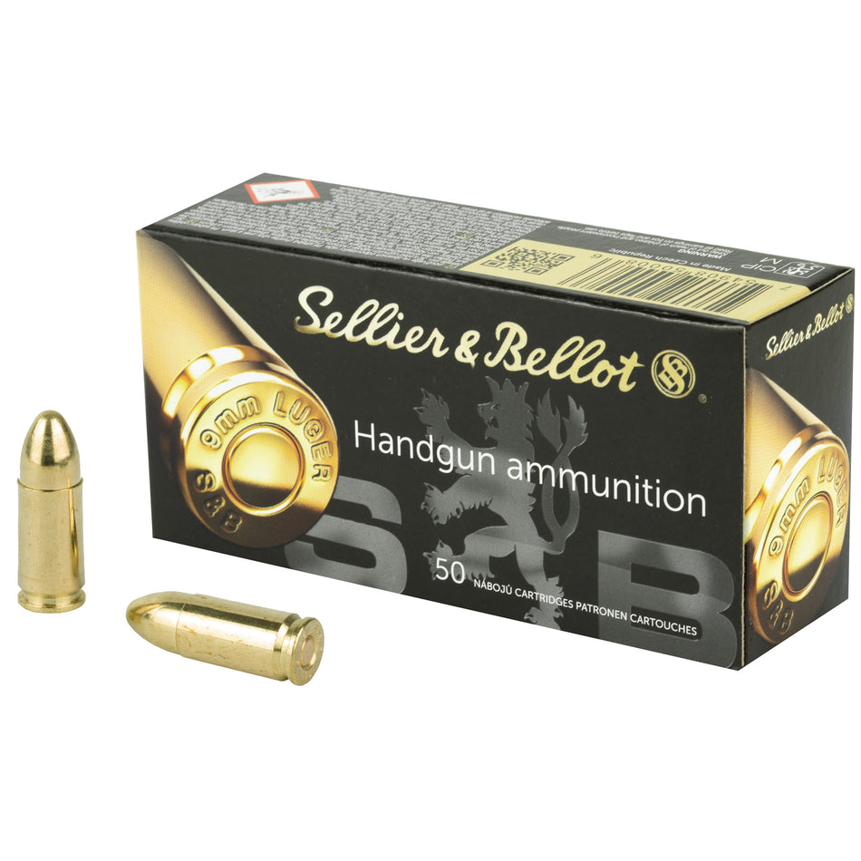Sellier & Bellot 9mm Luger FMJ 115gr Range Ammunition
