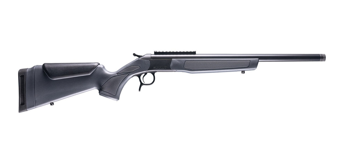 CVA CR4448 Scout 22 Creedmoor 1rd 16.50" Matte Blued Threaded Barrel & Receiver w/DuraSight Rail, Stealth Gray Synthetic Stock