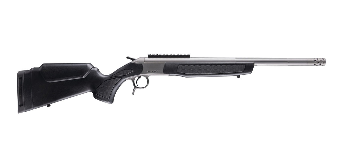 CVA CR4435S Cascade Takedown 243 Win 1rd 20" Matte Stainless Steel Threaded Barrel & Receiver w/Picatinny Rail, Black Synthetic Stock