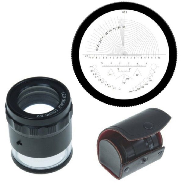 10X Magnifier Lens with Scale