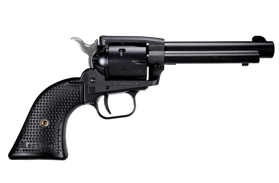 Heritage Mfg SRR22MBS4PG Rough Rider 22 LR/22 WMR 6 Shot, 4.75" Black Satin Steel Barrel, Frame & Cylinder, Black Polymer Grip, Exposed Hammer