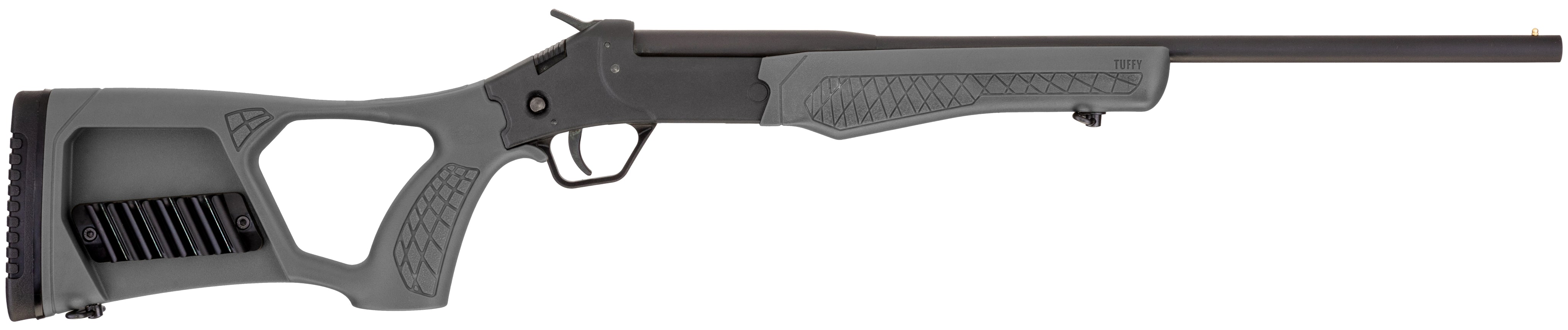 Rossi SSP1-GRAY Tuffy Single Shot Youth 410 Gauge Break Open 3" 1rd 18.50" Matte Black Barrel, Matte Black Steel Receiver, Gray Synthetic Thumbhole Stock w/Shell Holder, Right Hand