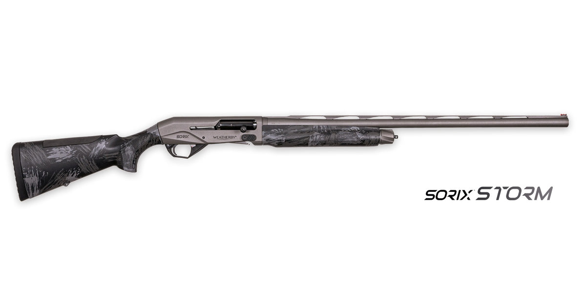 Weatherby XST1228MAG Sorix Full Size 12 Gauge Semi-Auto 3" 2+1 28" Gray Cerakote Vent Rib Barrel & Drilled & Tapped Steel Receiver, Storm Camo Synthetic Stock w/Adj Shim, Ambidextrous