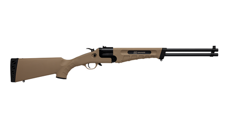 Savage Arms 23003 42 Takedown Full Size 22 WMR/410 Gauge 1rd 20" Black Satin Sporter Barrel, Satin Black Carbon Steel Receiver, Flat Dark Earth Fixed Synthetic Stock, Ambidextrous