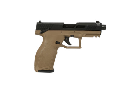 Taurus 1-2TX22141F 2TX Full Size Frame 22 LR 22+1 4.60" Matte Black Threaded Barrel, Black Anodized Serrated Slide, Flat Dark Earth Polymer Frame w/Picatinny Rail, Textured Grip