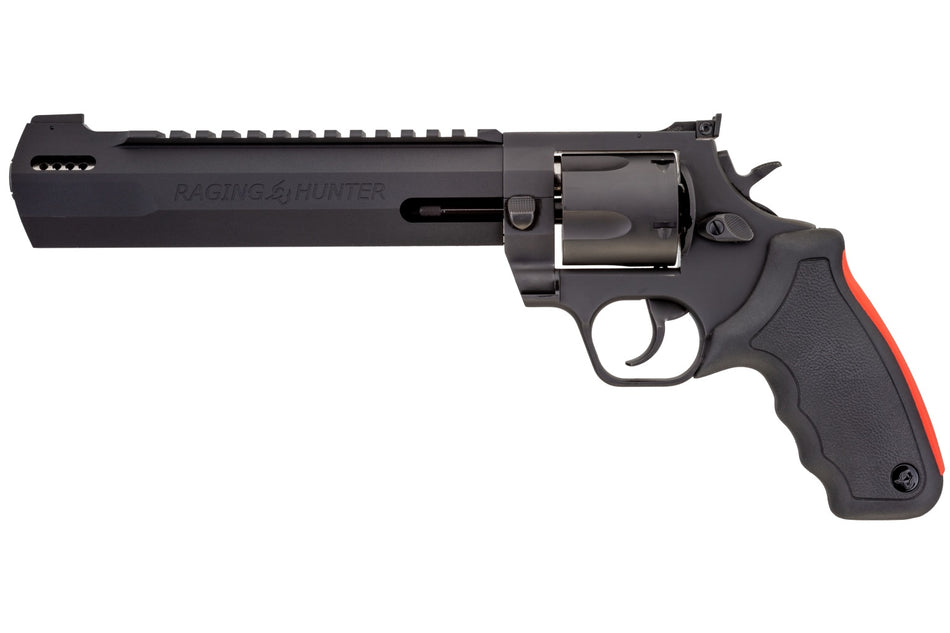 Taurus 2454081RH Raging Hunter 454 Casull 5rd 8.37" Matte Black Oxide Steel Black Rubber with Integrated Red Cushion Insert Grip