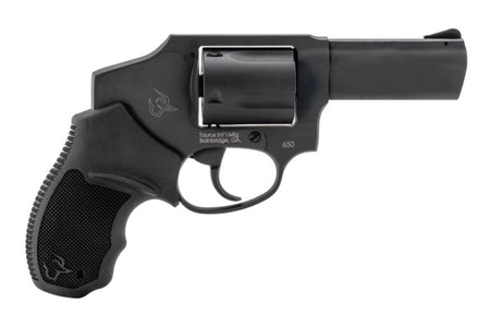 Taurus 2-650131 650 Small 357 Mag/38 Special +P 5 Shot 3" Matte Black Alloy Steel Barrel, Cylinder & Frame, Black Rubber Grip, Transfer Bar Safety, Concealed Hammer