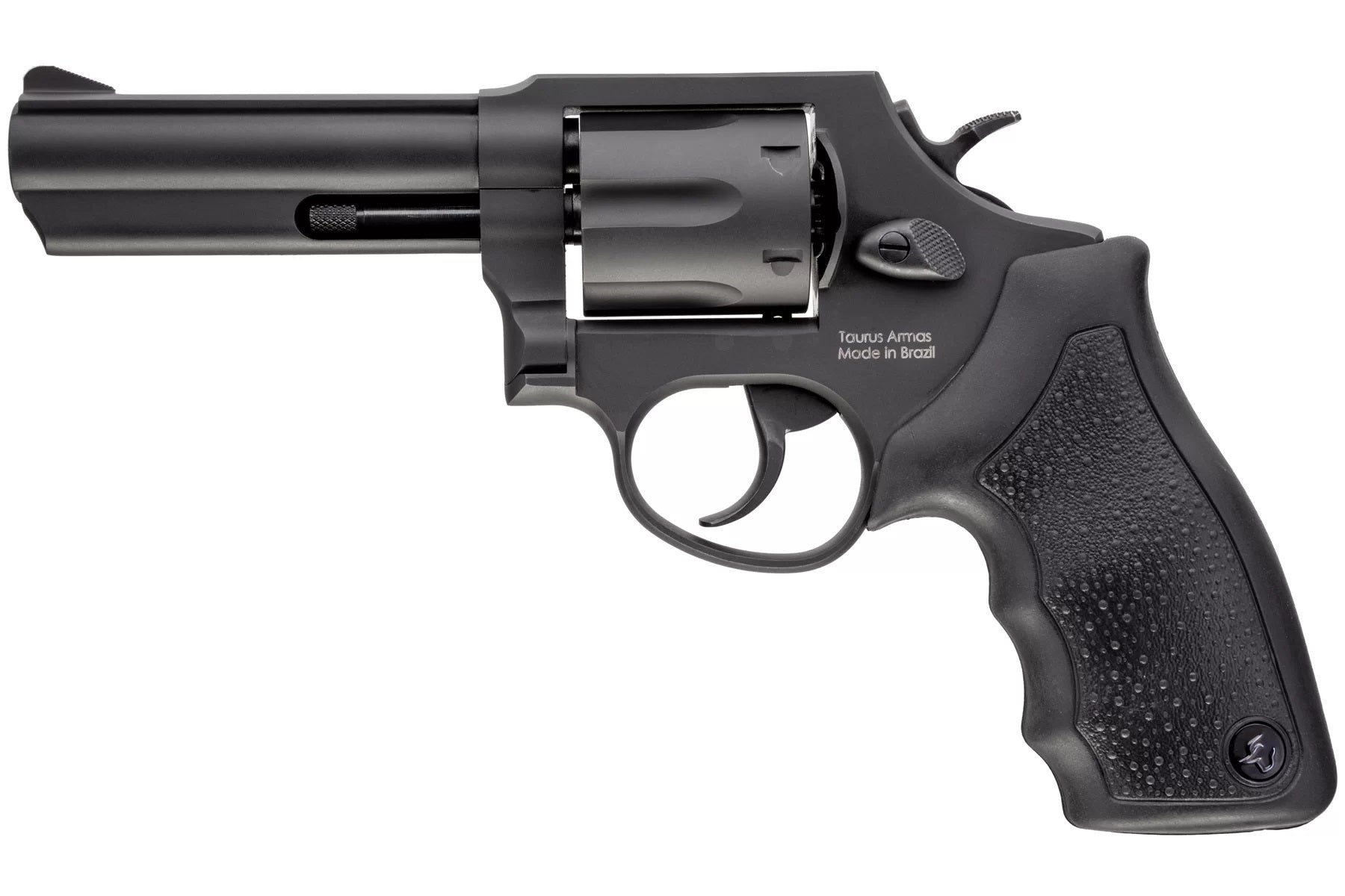 Taurus 2-650041 65 Medium 357 Mag/38 Special +P 6 Shot 4" Matte Black Oxide Barrel, Cylinder & Frame, Black Finger Grooved Rubber Grip, Transfer Bar Safety, Exposed Hammer