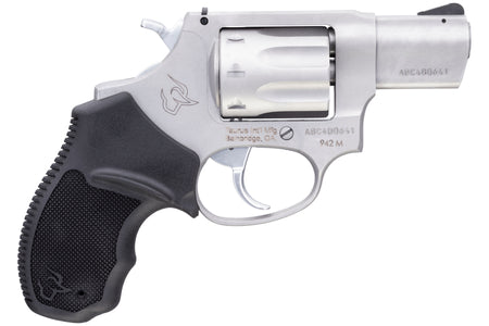 Taurus 2942M029UL 942 Ultra-Lite 22 WMR 8rd 2" Matte Stainless Finish Barrel, Matte Stainless Finish Cylinder, Stainless Anodized Finish Aluminum Frame & Finger Grooved Black Polymer Grip