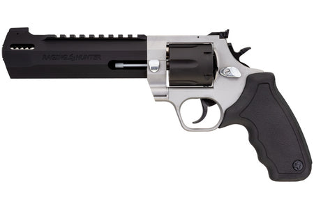 Taurus 2440065RH Raging Hunter 44 Rem Mag 6rd 6.75" Matte Black Oxide Cylinder & Barrel Matte Stainless Steel Frame Black Rubber with Integrated Red Cushion Insert Grip