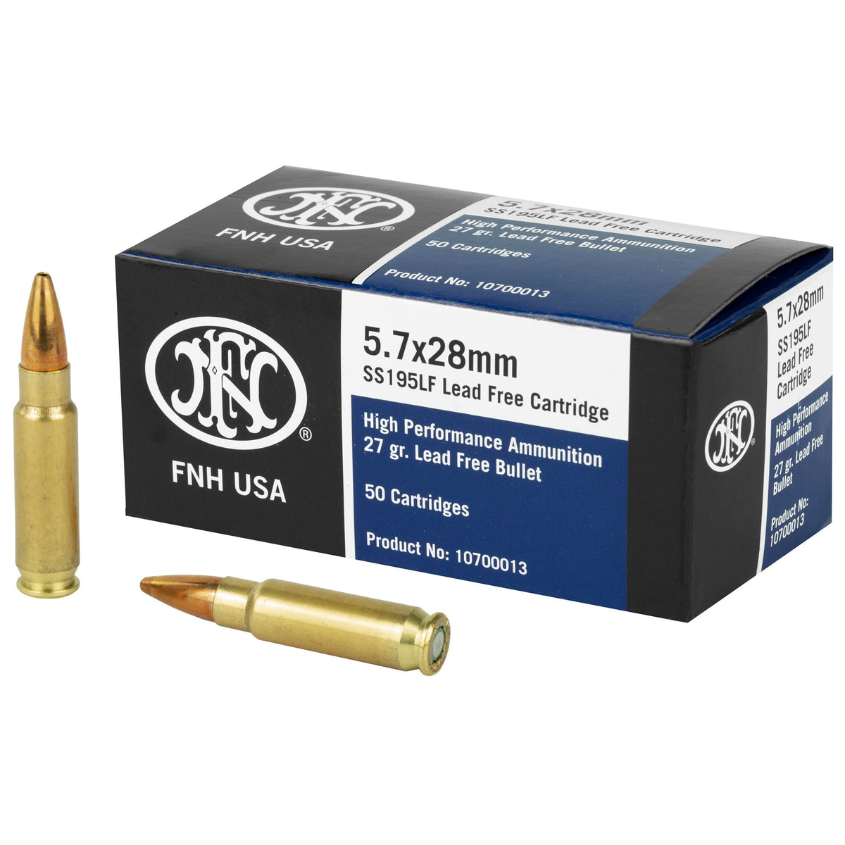 FN 5.7x28mm FN High Performance SS195LF 27 grain Lead Free Hollow Point ammunition
