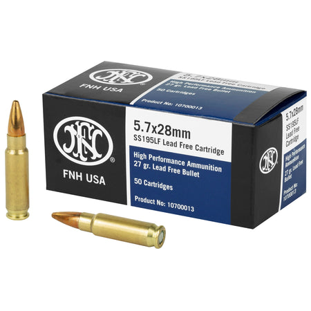 FN 5.7x28mm FN High Performance SS195LF 27 grain Lead Free Hollow Point ammunition