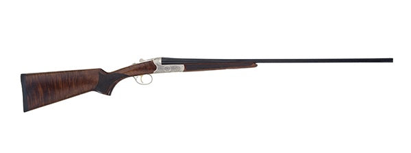 TriStar 38116 Bristol SxS Full Size 16 Gauge Break Open 3" 2rd 28" Blued Side By Side Barrel, Nickel Engraved w/24K Gold Inlay Steel Receiver, Fixed Oiled Turkish Walnut Stock, Right Hand