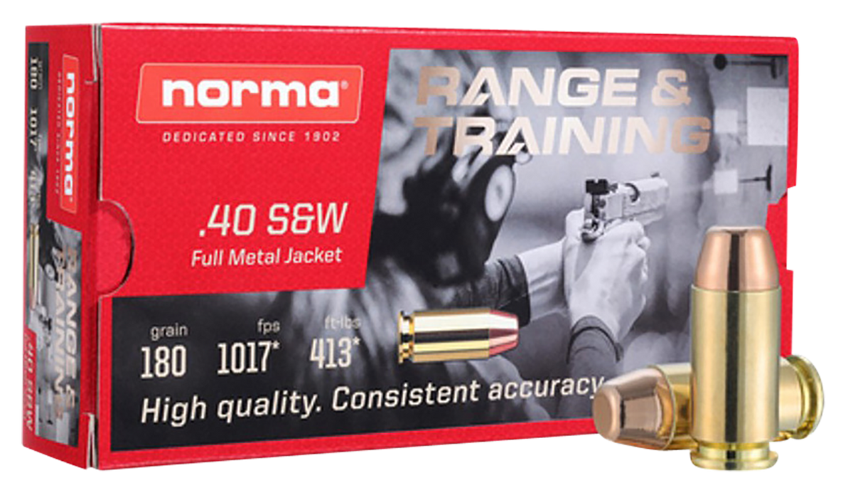 Norma .40 S&W Self Defense NXD 180 grain Monolithic Fluted Lead Free ammunition