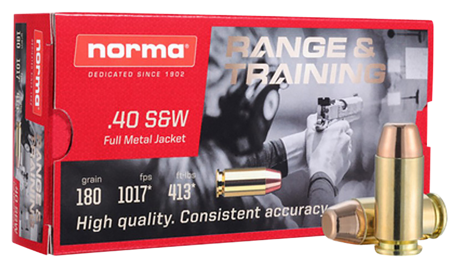 Norma .40 S&W Self Defense NXD 180 grain Monolithic Fluted Lead Free ammunition