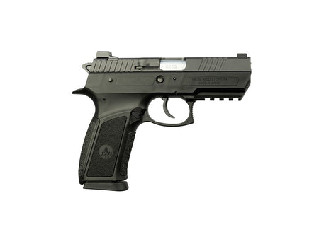 IWI US J941PSL9II Jericho 941 Enhanced 9mm Luger Caliber with 3.80" Barrel, 16+1 Capacity, Overall Black Finish, Picatinny Rail Frame, Serrated Steel Slide & Polymer Grip
