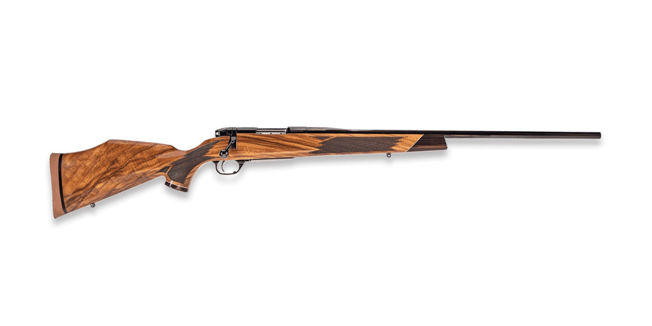 Weatherby MDX01N222RR4T Mark V Deluxe Varmintmaster 22-250 Rem 24" Threaded Barrel, Drilled & Tapped Steel Receiver, Monte Carlo High Gloss Walnut Wood Stock