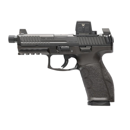 HK 81001366 VP9A1 X Tactical w/Optic Full Size 9mm Luger 10+1 4.70" Black Threaded Barrel, Black Steel Serrated w/Optic Slide, Black Polymer Frame w/Picatinny Rail, Textured Grip, Vortex CCW