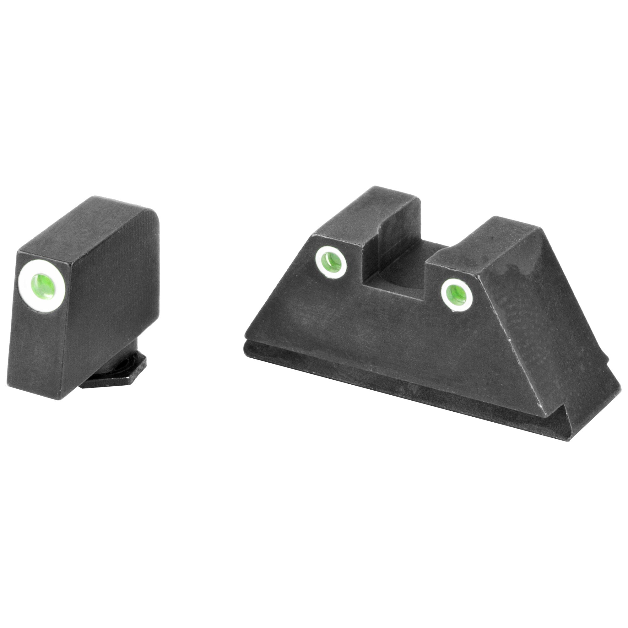 AmeriGlo GL-329 XL Tall Green Tritium 3 Dot Sight Set Optic Compatible for Glock® Models (excluding 42, 43, 48)