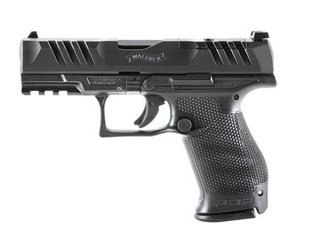 Walther Arms 2854686 PDP Compact Frame 9mm Luger 10+1 4" Black Steel Barrel, Black Optic Ready/Serrated Steel Slide, Black Polymer Frame w/Picatinny Rail, Textured Polymer Grip, Ambidextrous