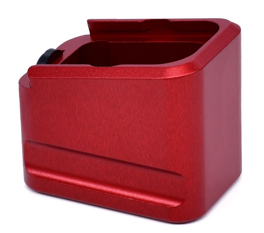 Red Magazine Extension for Glock 17/22 +5 9mm +4 .40 3115