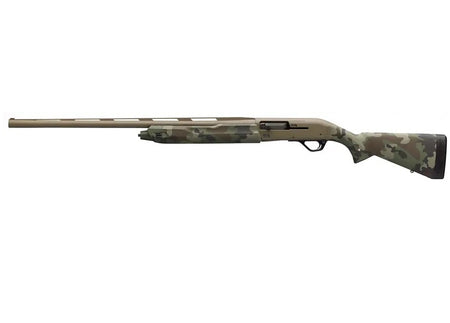 Winchester Repeating Arms 511313291 SX4 Hybrid Hunter 12 Gauge 3.5" Chamber 4+1 2.75" 26", FDE Cerakote Rec/Barrel, Woodland Camo Furniture, Fiber Optic Front Sight Left Hand