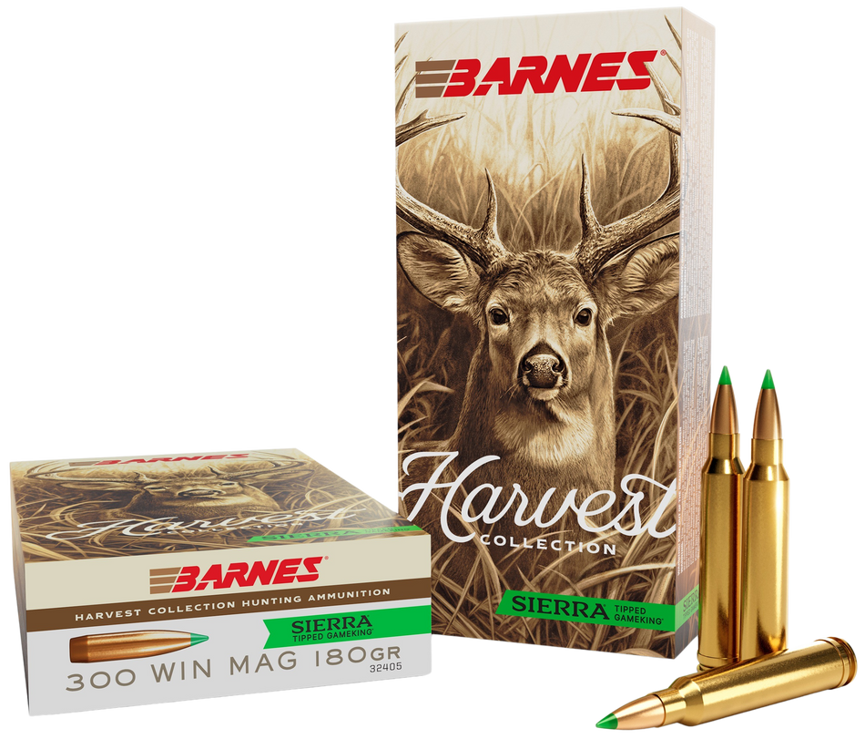 Barnes Bullets 32405 Harvest 300 WinMag 180gr Sierra Tipped GameKing 20 Per Box/10 Case