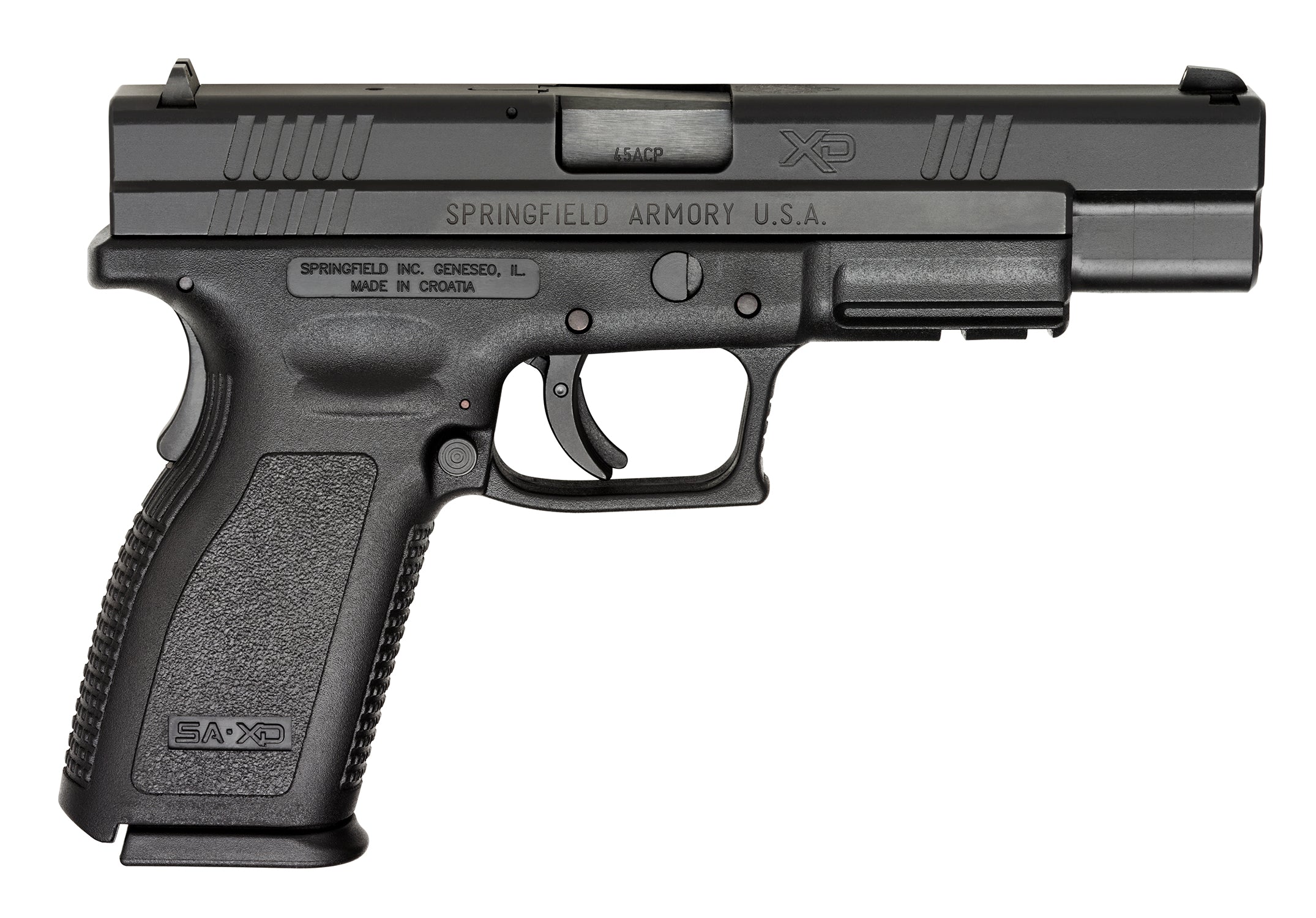 Springfield Armory XD9621 XD Tactical *CA Compliant 45 ACP 10+1 5" Black Steel Barrel, Black Melonite Long/Serrated Steel Slide, Black Polymer Frame w/Picatinny Rail