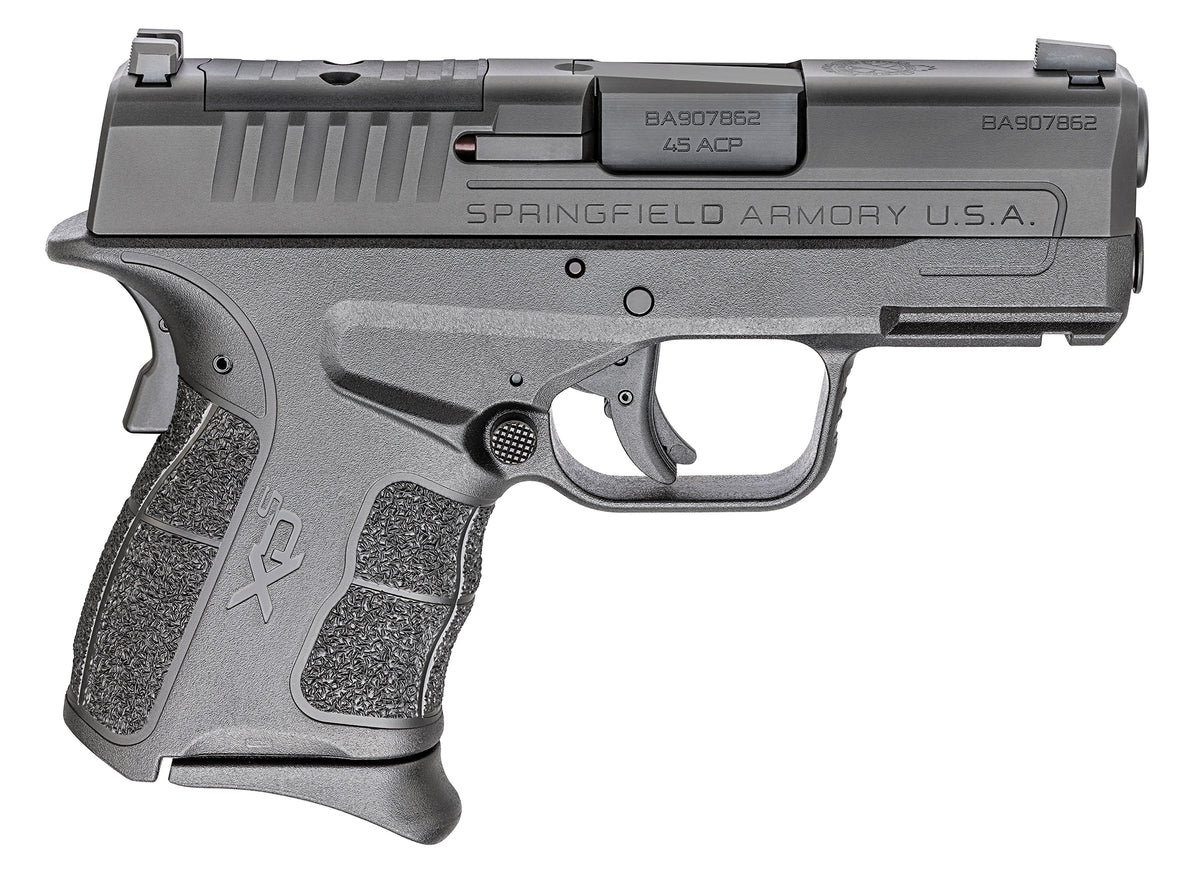 Springfield Armory XDSG93345BOSP XD-S Mod2 OSP 45 ACP 5+1 6+1 3.30" Black Melonite Steel Barrel & Optic Ready/Serrated Slide, Black Polymer Frame w/Picatinny Rail, Black Textured Polymer Grip