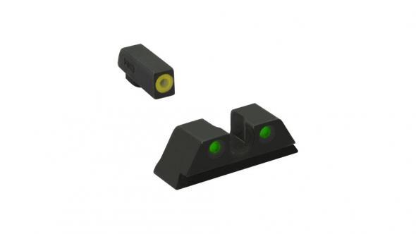 Meprolight ML40889 Hyper-Bright Yellow Ring Front Sight with Green Rear for FN 509