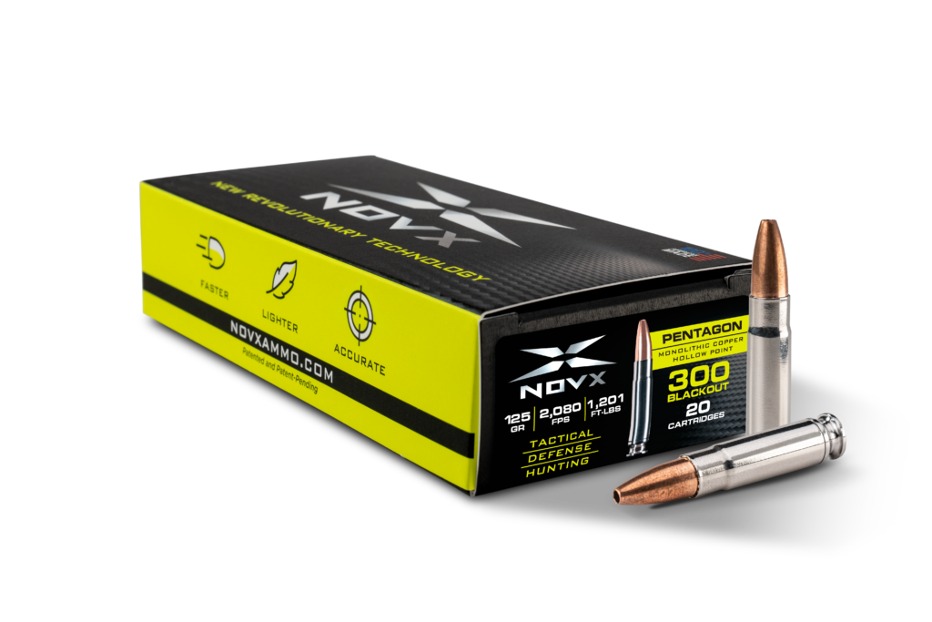 NovX Pentagon Tactical Copper Hollow Point 125 Grain .300 AAC Blackout 2080 fps 850022779305